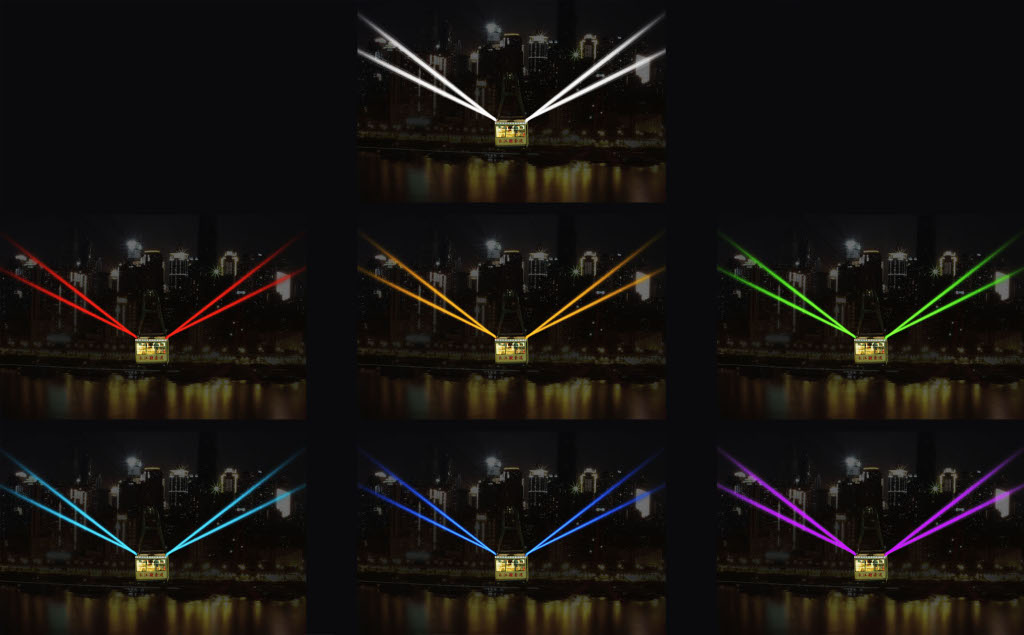 重庆长江索道建筑夜景照明设计