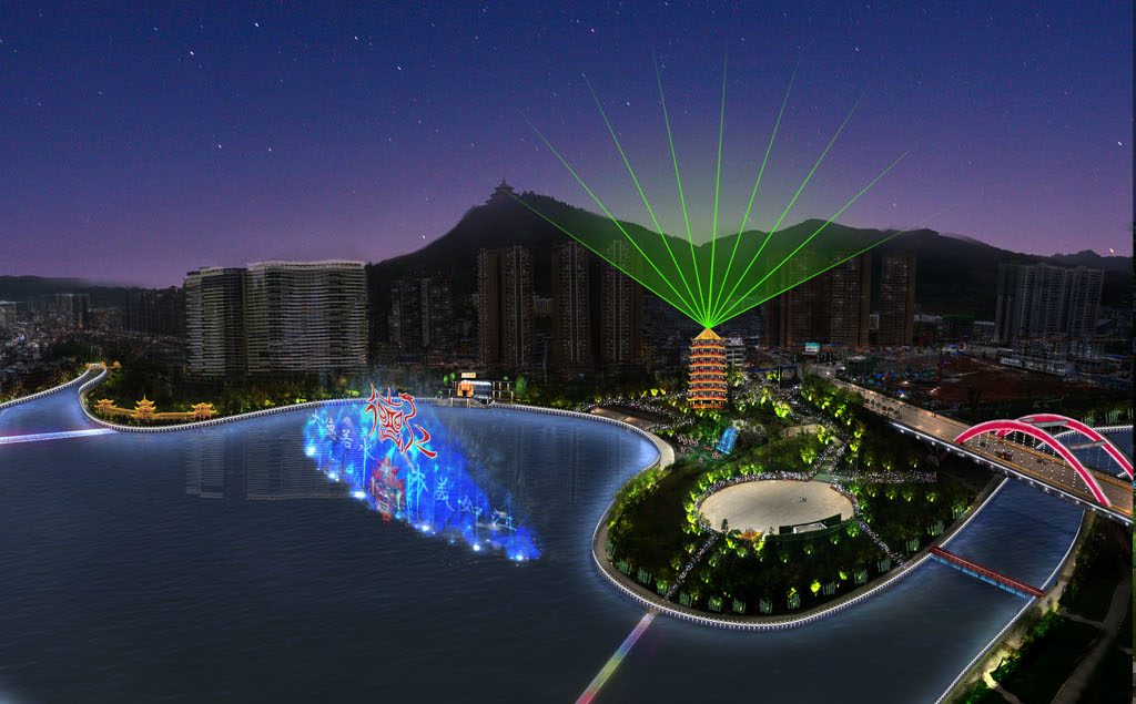 德江人民公园景观照明设计