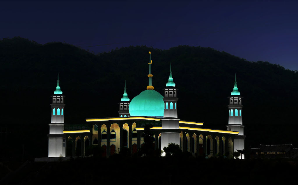 云南清真寺古建灯光规划