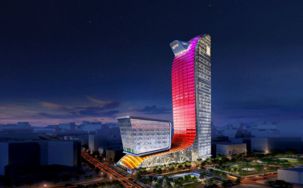 柬埔寨安达银行总部大楼灯光规划方案