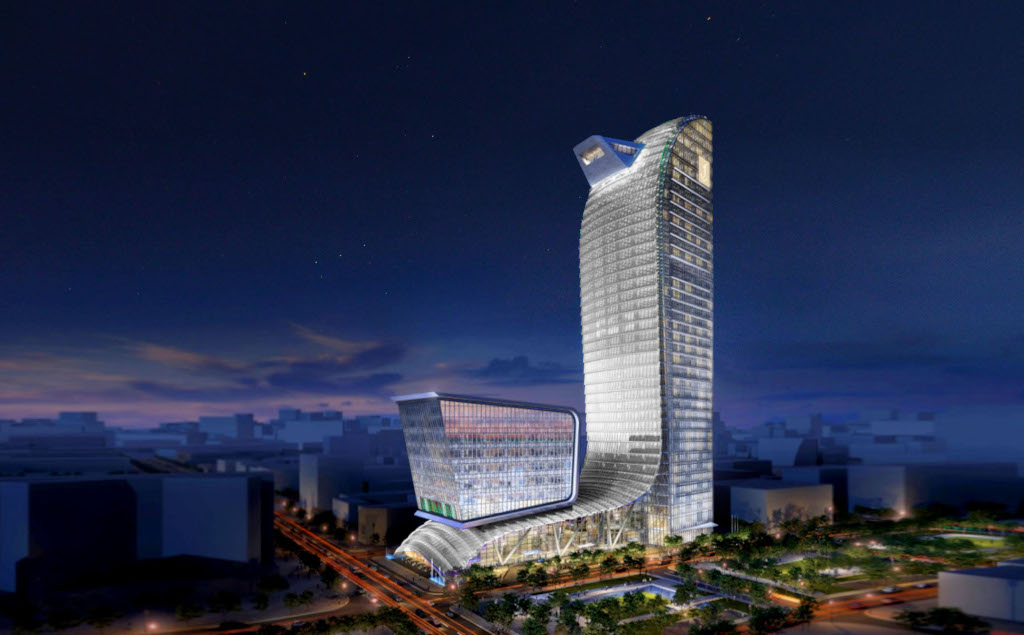 柬埔寨安达银行总部大楼建筑照明工程