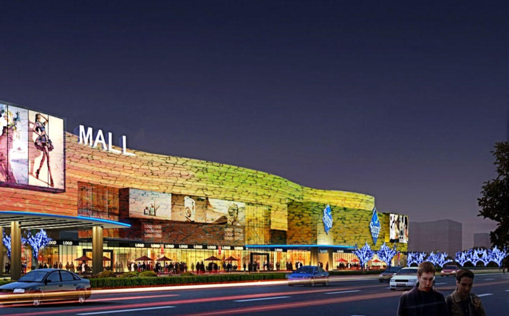 中国苏州金鸡湖邻里中心夜景灯光规划