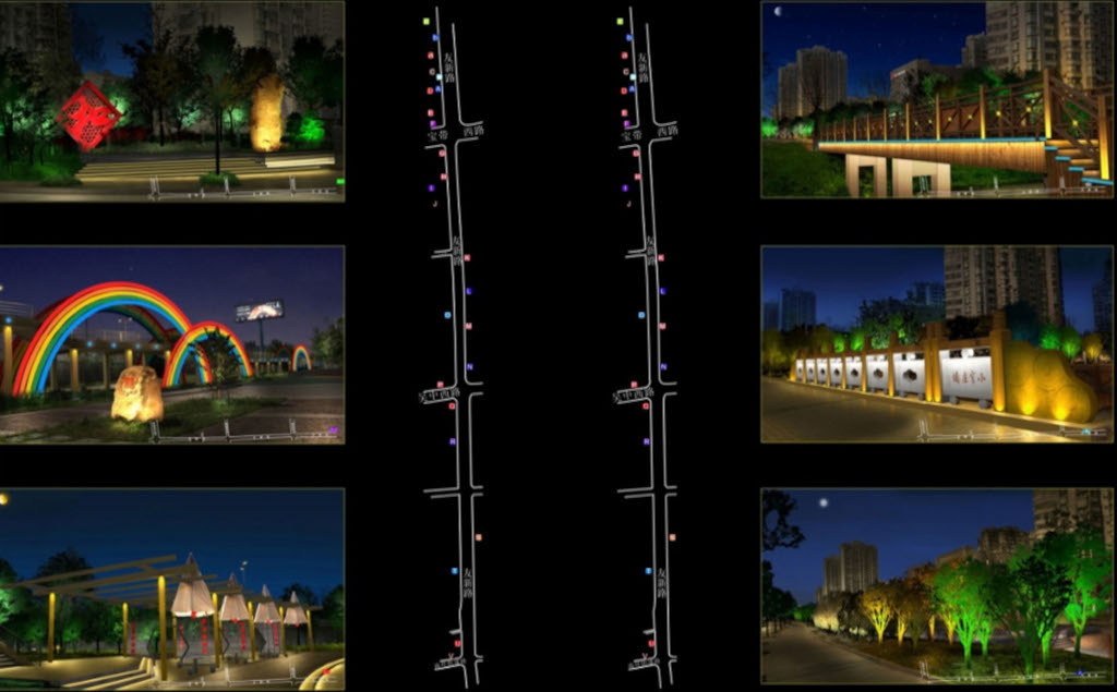 苏州友新景观公园夜景照明设计