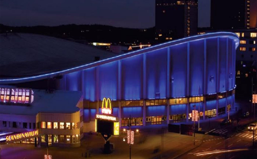 四川汶川地震绵竹体育中心灯饰工程