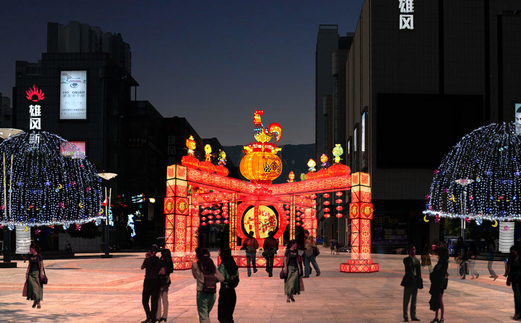 北碚迎春夜景照明工程