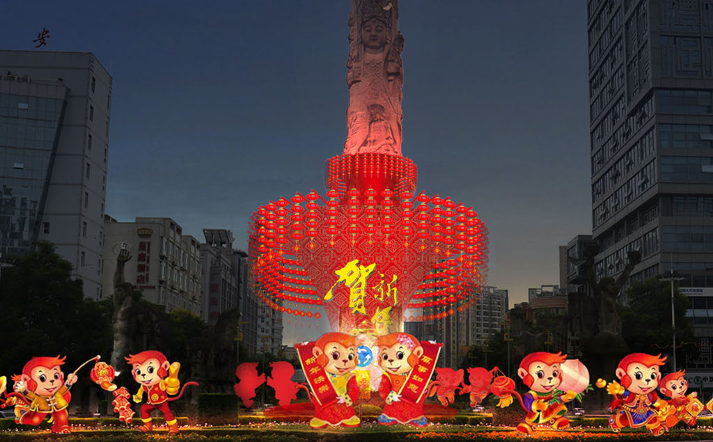 大足迎春景观灯光规划