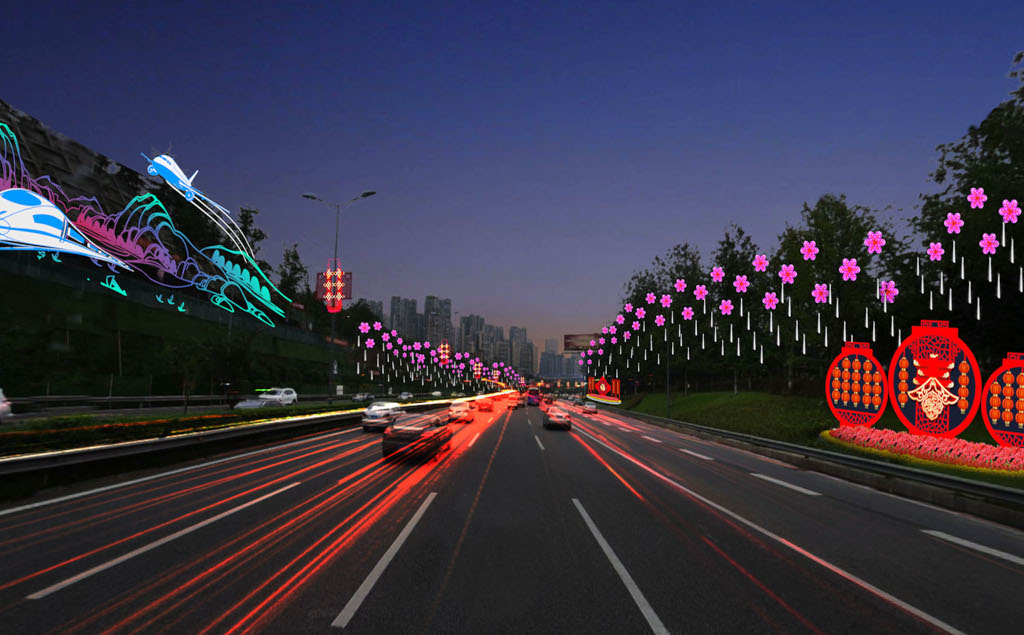 重庆两江新区夜景照明工程