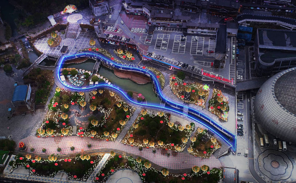 酉阳桃花源夜景照明工程